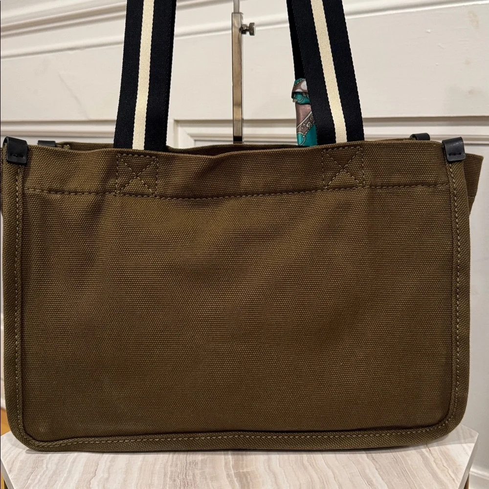 Marc Jacobs Bag Signet Canvas Olive Green Logo Tote - Picture 9 of 17